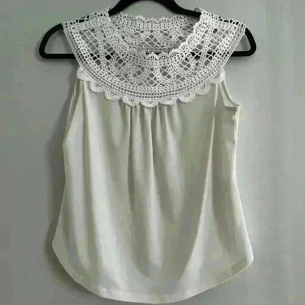 7th avenue lace sleeveless blouse